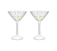 Gold Edition Martini Glass Party Set, 12 x 12 x 18 cm