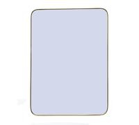 Gold Effect Frame Wall Mirror With Deep Frame, Large Rectangle Decorative Mirror With Soft Rounded Corners Premier Housewares Gold One Size