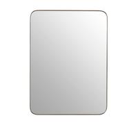 Gold Effect Frame Wall Mirror With Deep Frame, Large Rectangle Decorative Mirror With Soft Rounded Corners Premier Housewares Silver One Size