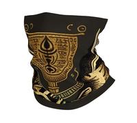 Gold Egyptian Cat Ancient Mythology Vintage Unisex Magic Headband Durable Neck Warmer Multifunctional Headscarf For Outdoor Camping Soccer