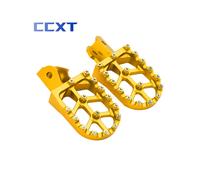(Gold) Electric Motorcycle CNC Foot Pegs Rests Pedals Footpegs Bracket For Surron Sur-Ron Light Bee X & Light Bee S Universal Parts