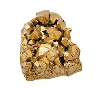 Gold Electroplated Raw Rock Gemstone | Natural Amethyst Cluster for Collecting and Meditation | Ornament for Home Decor, Crafts and Jewelry Making