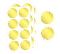 Gold Embossed Stickers Envelope Seals for Wedding Invitations 1.75" - Christmas Metallic Foil Package Envelope Certificate Wafer Seals for Party Favors, Packages, Greeting Cards 300 Pcs
