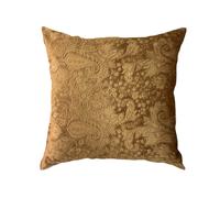 (Gold) Embossed Velvet Throw Filled Cushion