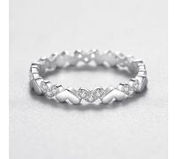 Gold Engagement Rings Size L 1/2, Women Heart Solid 9K Promise Ring with Real Diamond White Gold Wedding Bands for Her