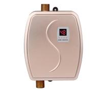 (Gold, EU Plug) 3800W Mini Instant Electric Tankless Water Heater Faucet Home Bathroom Sink Tap
