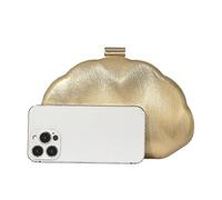 Gold Evening Bag,PU Leather Chain Strap Trendy Elegant | Evening Clutch Prom Handbags | for Wedding Party Formal Events Commuting Casual Occasions