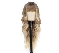 Gold Eye Catching Wig Mixed With Gold Women's Wig Natural Appearance Gold Eye Catching Wig Heat Gold Eye Catching Wave Wig Hair No More (Gold, One Size)