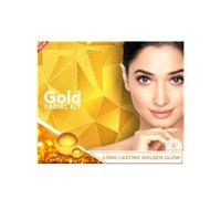 Gold Facial Kit - 60g - For Bright & Glowing Skin - Enriched with 24K Gold Bhasma, Rose Extracts, Turmeric & Aloe Vera - Parlour-Like Radiance at Home