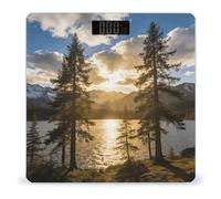 Gold Falling Between The Trees Scale for Body Weight Accurate Digital Bathroom Scale with High-Precision Sensors Large LCD Display Digital Weighing Machine for People 400lb Capacity