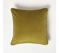 (Gold) Filled Velvet Cushion with Piped Edge 46 x 46 cm