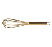 Gold Finish Stainless Steel Whisk,Functional Cooking Tool With Hanging Loop,Lightweight Kitchen Hand Mixer Premier Housewares Gold One Size