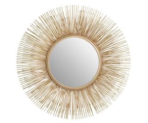 Gold Finish Sunburst Wall Mirror | Templar