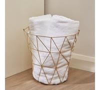 Gold Finish Tall Storage Basket | Vertex