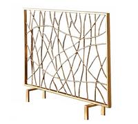 Gold Fireplace Guard Cover Modern, Home Decor Fire Spark Guard Screen, Heavy Duty Safety Spark Flame Barrier, for Indoor Outdoor Open Fire