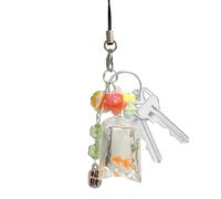 Gold Fish Pendant, Bag Keychain Charm, 1-2cm Koi Fish Water Transparent Decorative Hanging Accessory Fashion Key Ring Ornament Stylish Bag Backpack Pendant for Women Men Travel