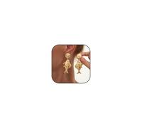 Gold Fish Stud Earrings for Women Big Tropical Fish Beach Dangling Jewelry Gifts Vacation Accessories, Metal, No Gemstone