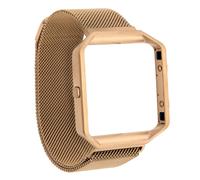 (Gold) Fitbit Blaze Metal Mesh Straps with Frame
