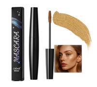 Gold Flash Glitter Mascara with Volumizing & Lengthening Effect - Waterproof & Smudge-Proof Sparkling Lash Makeup for Sensitive Eyes & Contact Lens Wearers