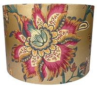 Gold Floral Lampshade - Elegant Flower Design Light Shade for Ceiling & Table Lamps, Botanical Home Lighting & Decor