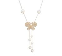 Gold Flower Crystal Pendant Necklace for Women Long Pearl Tassel Sweater Chain Necklace Wedding Rhinestone Pendant Necklace Fashion Jewelry for Women Party Christmas Gift, M, Crystal Pearl, Crystal