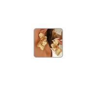 Gold Flower Earrings for Women Big Silver Statement Earrings Chunky Large Ginkgo Leaf Floral Earring Hot Pink Red Orange White Irregular Petal Spring Earring Summer Jewelry Vcation Hawaiian Beach