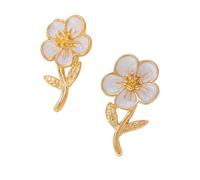 Gold Flower Earrings for Women Fashion Floral Hoop Dangle Earrings Vintage Statement Chunky Floral Stud Earring Wedding Party Jewelry for Women, unified, Metal, No Gemstone