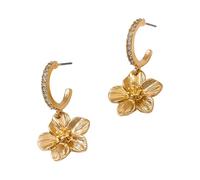 Gold Flower Earrings for Women Fashion Floral Hoop Dangle Earrings Vintage Statement Chunky Floral Stud Earring Wedding Party Jewelry for Women, unified, Metal, No Gemstone