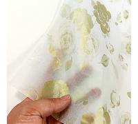 Gold Flowers Print Bulk Tissue Paper Gift Wrapping 25 Sheets 19.7" x 27.5" for Birthday Wedding Gift Bags DIY Art Craft Wrapping Gift Tissue Paper