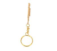 Gold Flute Shape Keychain, Cute and Exquisite 3D Design Music Key Chain Fade-Resistant Brass Fine Painted Surface Treatment for Wallet
