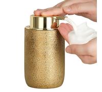 Gold Foam Soap Dispenser - Ceramic 12oz Hand Soap Dispenser With Plastic Pump for Bathroom, Kitchen, Dish Soap, and Hand Wash