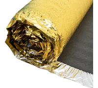 Gold Foam Underlay 15m² for Laminate & Hard Wood Flooring - 5mm Premium Foam Underlay with Moisture Barrier for Warmth Flooring Insulation, Sound Reduction & Easy DIY Laminate Installation