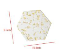 Gold Foil Acrylic Coasters Set of 6 for Drinks Nordic Style Tea Coaster Coffee Cup Insulation Pad Bowls,9.5x10.8cm