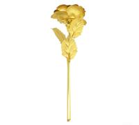 Gold Foil Artificial Rose for Emotional Expression on For Valentine's Day Mother's Day Anniversary Birthday or Wedding Day (Gold)