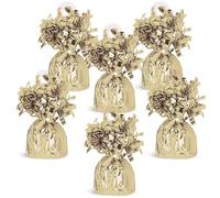 Gold Foil Balloon Weight (5cm x 13cm) 1 Count - Stylish & Durable Accessory for Party Decorations & Events