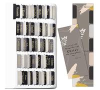 Gold Foil Bible Tabs for Men and Women, Gold Foil Letters Minimalist Laminated Catholic Bible Index Tabs, 80 Book Tabs + 20 Blank Tabs, Easy to Apply and Read, Bible Journaling Tabs