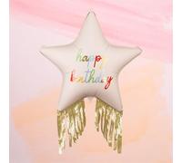 Gold Foil Birthday Star Balloon - Shiny Gold Balloon for Party Decorations, Cake Table Backdrop or Photo Prop