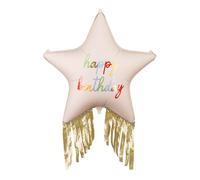 Gold Foil Birthday Star Balloon - Shiny Gold Balloon for Party Decorations, Cake Table Backdrop or Photo Prop