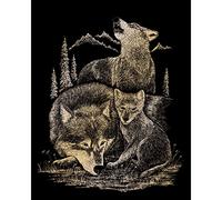 Gold Foil Engraving Art Kit 8"X10"-Wolves