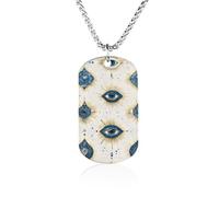 Gold Foil Eye Pattern Novelty Pendants Necklaces