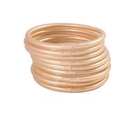Gold Foil Filled Cute Silicone Wristbands Suitable For Ladies Girls Birthday Mother's Day Bride Wedding Party Silicone Tube Bracelets
