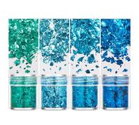 Gold Foil Flakes for Nail Art and Resin Dazzling Foil Paper Sparkling Gold Silver Flakes for Craft Enthusiasts Sparkling Nail Embellishments