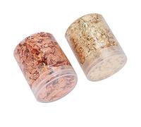Gold Foil Flakes Set, Nail Gold Foil, for Acrylic Paint and Nail Art Decoration with Sturdy Storage Box Perfect for Resin Jewelry Making