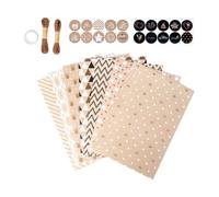 Gold Foil Gift Wrapping Paper Sheets Kraft Set Birthday