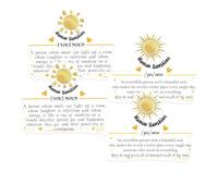 Gold Foil Human Sunshine Definition Sticker Sayings Motivational Decal