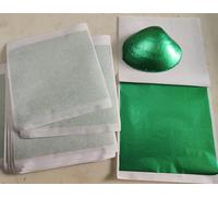 Gold Foil Leaf 7 Colors 100 or 700 Sheets Metal Leaf Foil for Arts Decoration,DIY Crafts,Paintings,Nails,Furniture Decoration,3.15 by 3.15 Inches Gold Leaf Sheets (Cyan 100 Sheets)