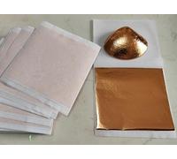 Gold Foil Leaf 7 Colors 100 or 700 Sheets Metal Leaf Foil for Arts Decoration,DIY Crafts,Paintings,Nails,Furniture Decoration,3.15 by 3.15 Inches Gold Leaf Sheets (Orange 100 Sheets)