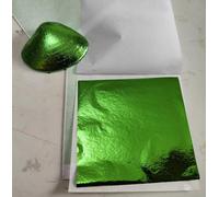 Gold Foil Leaf 7 Colors 100 or 700 Sheets Metal Leaf Foil for Arts Decoration,DIY Crafts,Paintings,Nails,Furniture Decoration,3.15 by 3.15 Inches Gold Leaf Sheets (Green 100 Sheets)