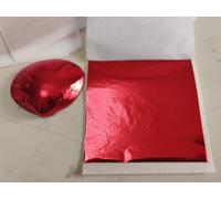 Gold Foil Leaf 7 Colors 100 or 700 Sheets Metal Leaf Foil for Arts Decoration,DIY Crafts,Paintings,Nails,Furniture Decoration,3.15 by 3.15 Inches Gold Leaf Sheets (Red 100 Sheets)