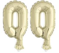 Gold Foil Number 0 Balloon Cake Topper (12cm) - Perfect for Birthdays, Anniversaries, & Milestone Events - 1 Pc (Pack of 2)